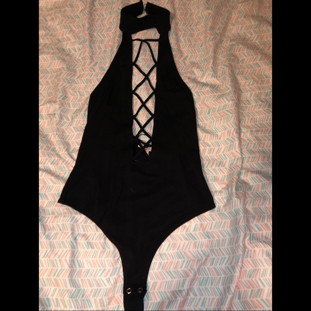 EXPRESS sexy black bodysuit